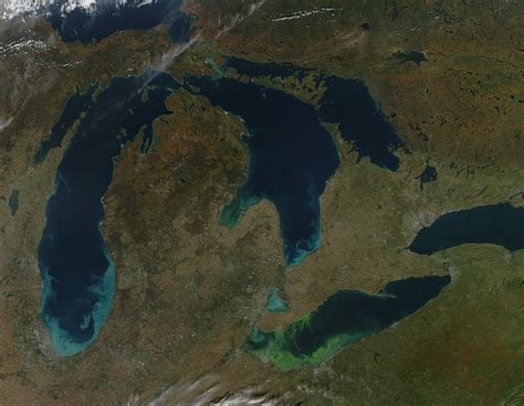 Lake Erie algae: Space photo reveals effects of ice-free winter on ...