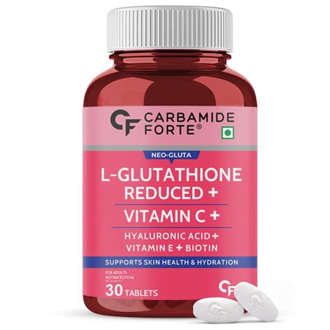 Carbamide Forte Japanese Reduced L Glutathione Tablets 500mg with Vita