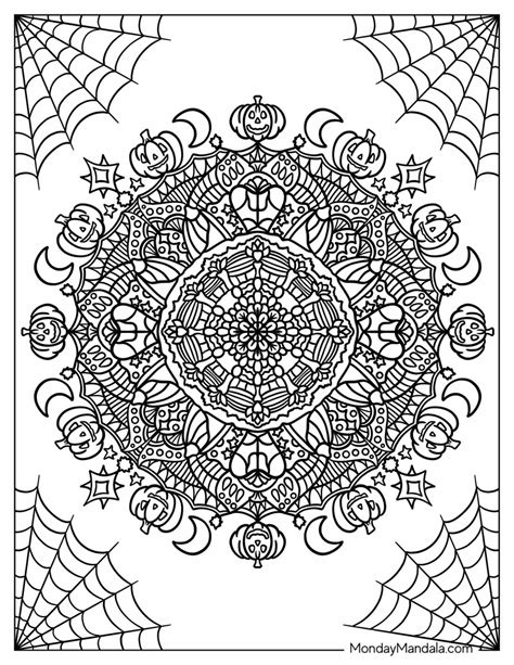 14 Halloween Mandala Coloring Pages (Free PDF Printables)