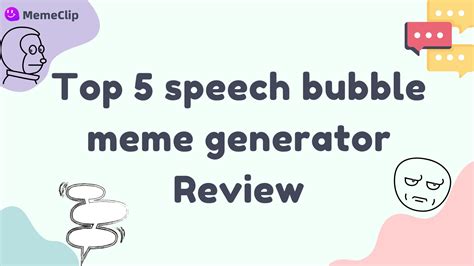 Top 5 Speech Bubble Meme Generator Review