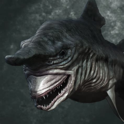 [Horror art] Goblin shark by vukaddin at Epilogue | Goblin shark, Deep ...