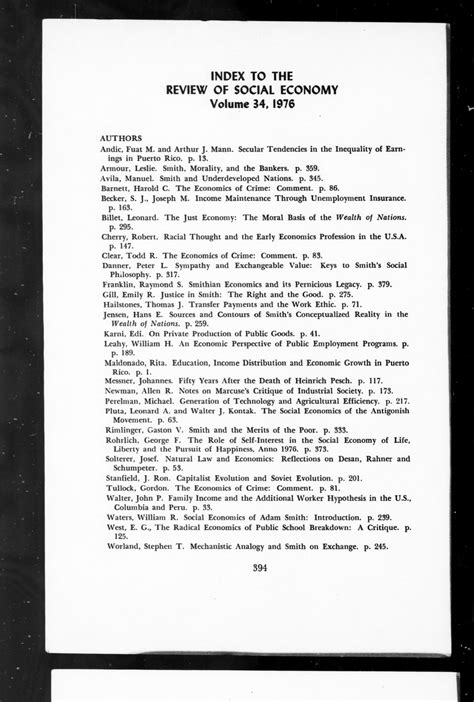 Review of Social Economy 1976: Vol 34 Index : Free Download, Borrow, and Streaming : Internet ...