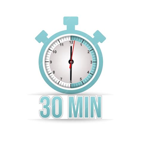 Premium Vector | The 30 minutes stopwatch vector stopwatch symbol ...