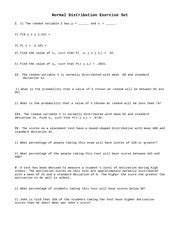 Normal Distribution Exercise 的图像结果