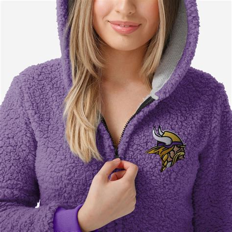 Minnesota Vikings Womens Sherpa One Piece Pajamas FOCO