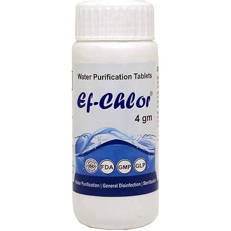 Ef-Chlor 1.67gm Water Purification Tablets, Each Tablet for 500 litres ...