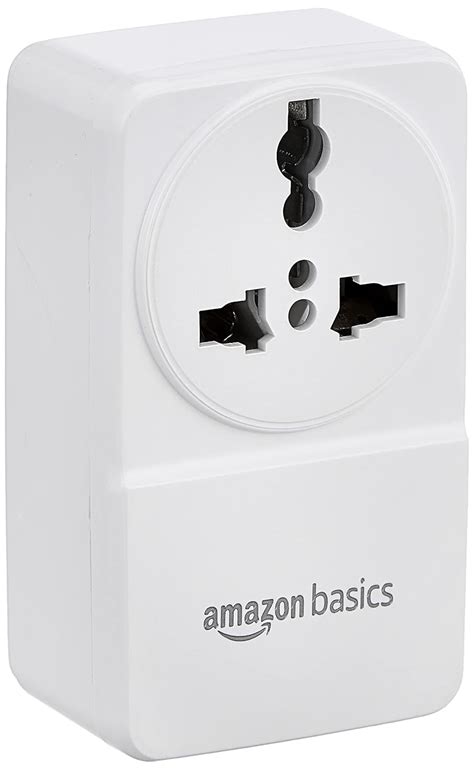 amazon basics USB Adaptor with 1 Universal AC Socket and 2 USB Ports ...