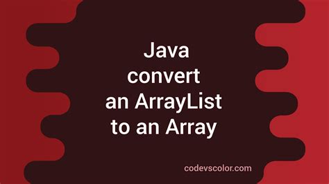 How to Convert Array to ArrayList 的图像结果