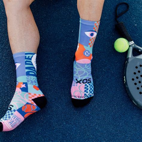 Buy Sox Blocks Pink Padel Crew Socks Online |The Bike Affair