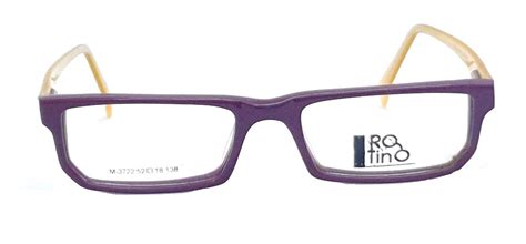 Rio Tinto KIDS Rectangle Eyeglasses M-3722 Purple-Yellow Spectacle ...