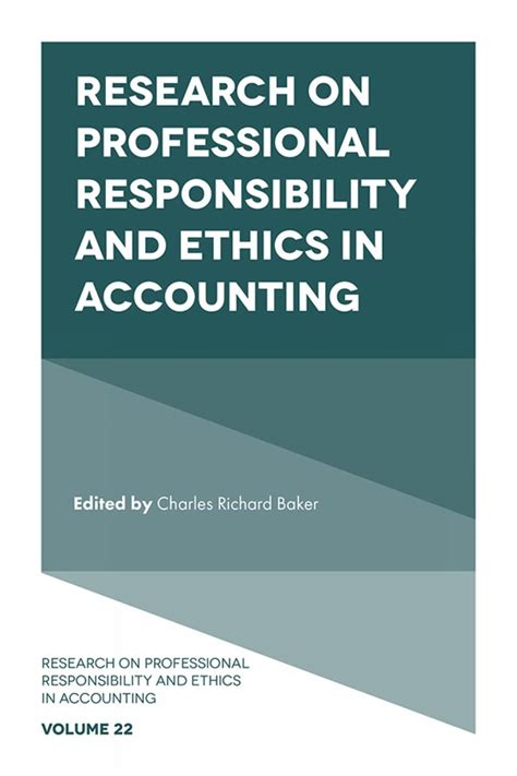 Buy Research on Professional Responsibility and Ethics in Accounting ...