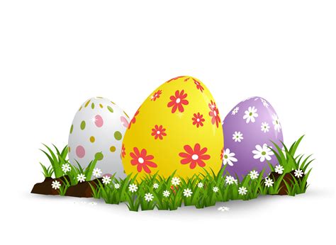 Easter eggs on grass 8489747 PNG