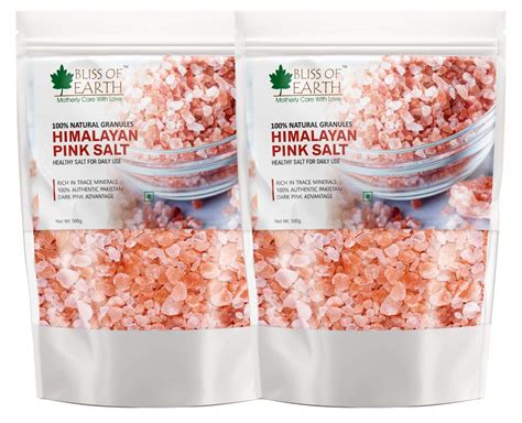 Bliss of Earth 2X500 gm Granular Pakistani Himalayan Pink Salt Non ...