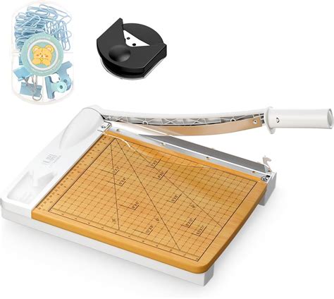 12 inch Wood Guillotine Paper Cutter, Heavy Duty Wood Paper Trimmer ...