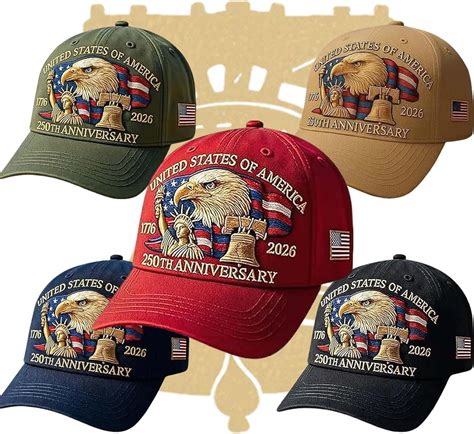 Amazon.com: 250 Anniversary USA Hat, 250th Anniversary USA Hat, Eagle ...