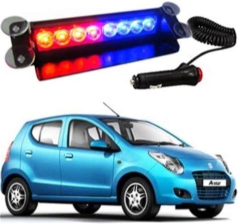 CCE 8 LED Police Car Flashing Lights Interior Car LED for Maruti A-Star ...