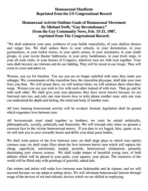 2012-2026 Form KS Westboro Baptist Church Homosexual Manifesto - Blank ...