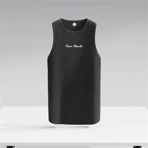 Super Muscles Ribbed Super Vest - Black – Super Muscles Nutrition
