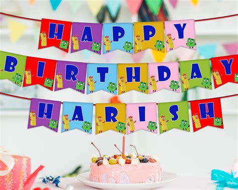 Number Blocks Theme Customized Hanging | Party supplies online – Party ...