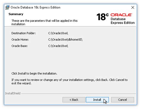 Install Oracle 的图像结果