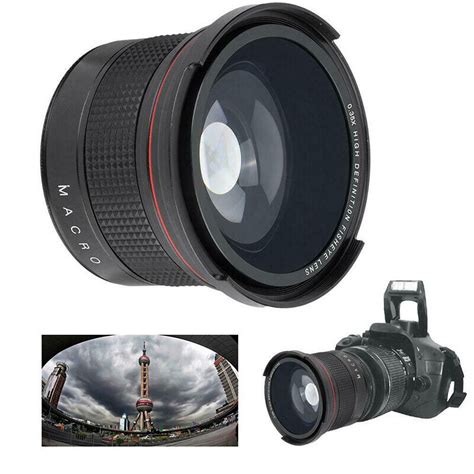 New 58mm 0.35X Fisheye Camera Lens Wide Angle For Canon Rebel T7 EOS ...