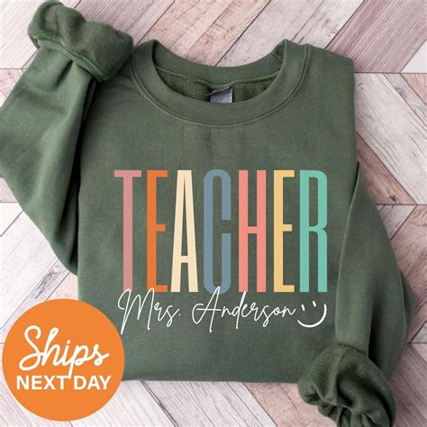 Custom Teacher Sweatshirt, Teacher Team Sweatshirts, Personalized ...