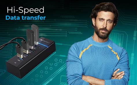 Zebronics 300HB 4 Port USB 3.0 Hub with Hi-Speed Data Transfer, LED ...