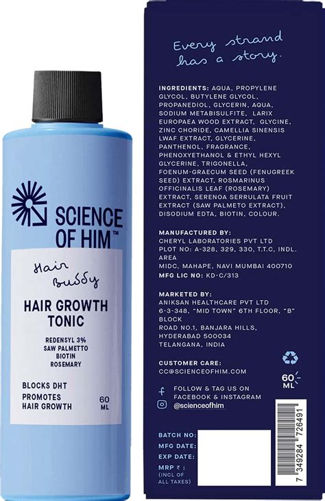 Buy SCIENCE OF HIM HAIR BUDDY HAIR GROWTH TONIC Online & Get Upto 60% ...
