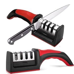Buy Manual 3-Stage Knife Sharpener – Sharpening Rod Tool for Kitchen ...
