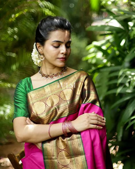 Buy Rani Pink Kanjivaram Silk Saree T683882