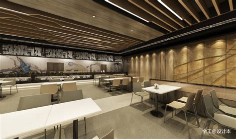 30万元餐饮空间1000平米装修案例_效果图 - 自助烤肉店之长沙店 - 设计本