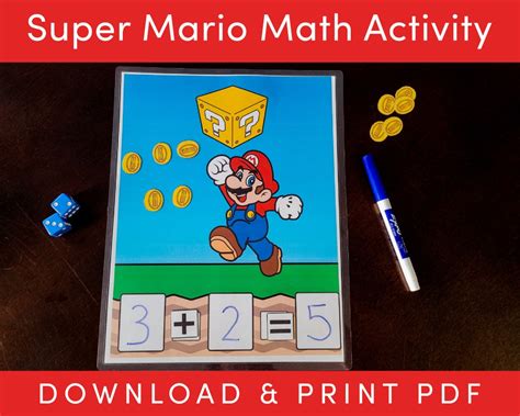 Image result for Mario Math Problems Printable
