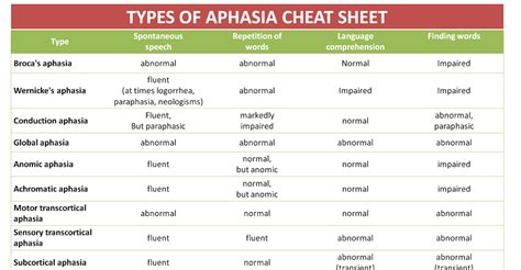 Image result for Aphasia Type Tree
