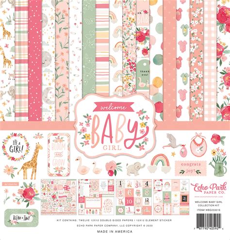 Echo Park Collection Kit - Welcome Baby Girl - 787790405924