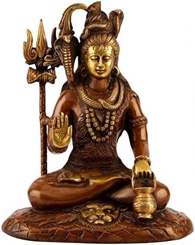 Buy Collectible India Metal Lord Shiva Idol, Gold Online at Low Prices ...
