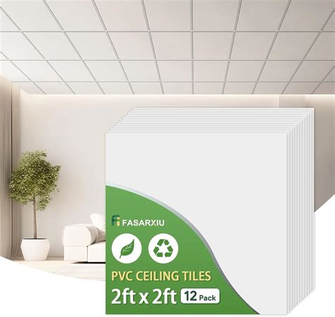 Fasarxiu 2ft x 2ft Smooth White Ceiling Tiles for Suspended India | Ubuy