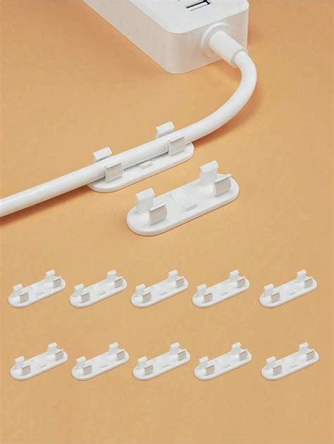 10/20pcs Wire Cable Clips, Self-Adhesive Wall Wiring Clips No Drilling ...