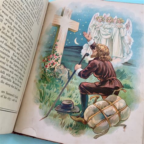 Antique Pilgrim's Progress Book by John Bunyan, Collectible Book, Rare Book
