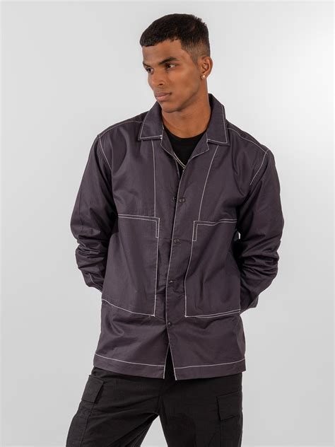 Cuban Overshirt Navy Blue – Eszett