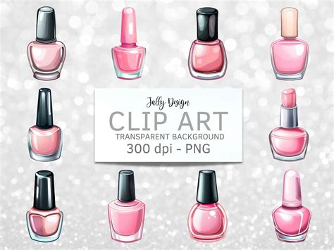 Pink Nail Polish Cliparts Graphic by jallydesign · Creative Fabrica