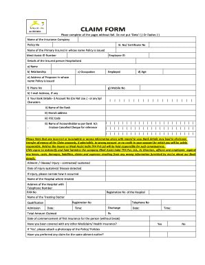 Mediassist Reimbursement Claim Form Filled Sample - Fill and Sign ...