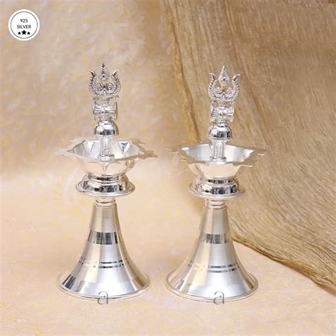 Buy 925 Shiva Trishul Silver Samai (Set Of 2) From Aahi by Ranka Jewellers