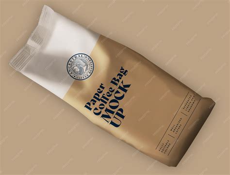 Premium PSD | Coffee bag mockup