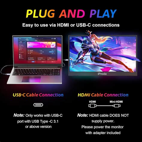 IProda Portable Monitor for Laptop,120hz Portable Gaming India | Ubuy