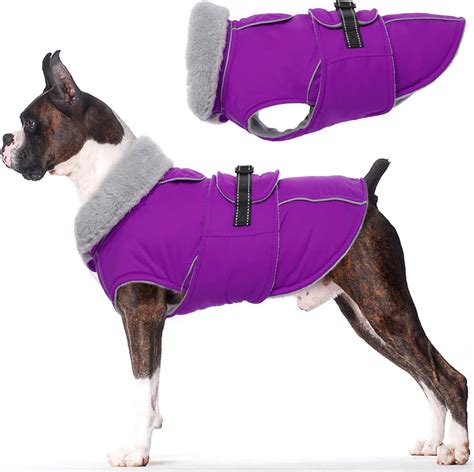 Dog Winter Coat Waterproof Dog Cold Weather Reflective Jacket with Soft ...