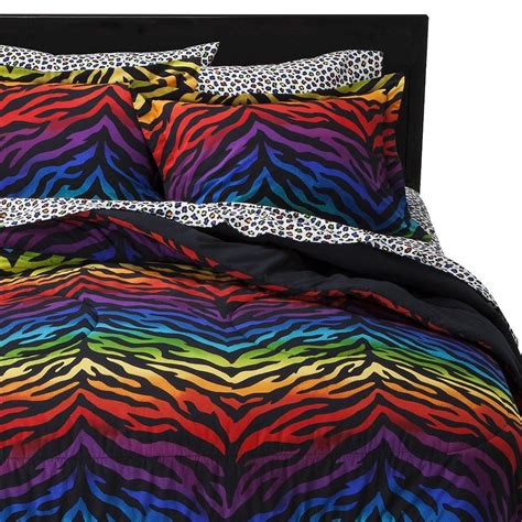 Zebra Rainbow Bed Set | Zebra print bedding, Rainbow bed, Bedding sets