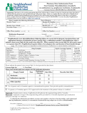 Fillable Online Pharmacy Prior Authorization Form Non-Formulary Fax ...