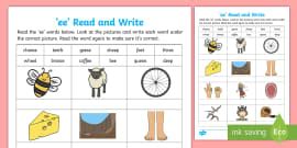 'ea' Read and Write Worksheet