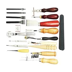 FLAWISH leathercraft Tools Kit leathercraft Tool Set Leather Craft Kits ...
