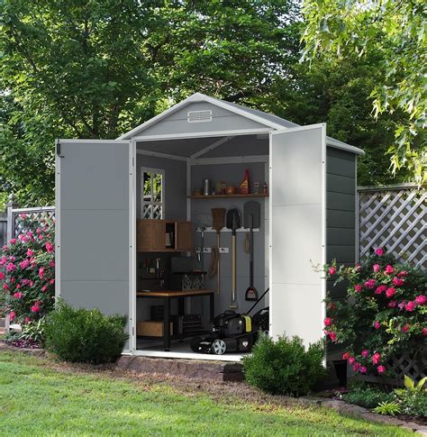 Amazon.com : Devoko Outdoor Storage Shed, 6x4 FT Plastic Resin Shed ...